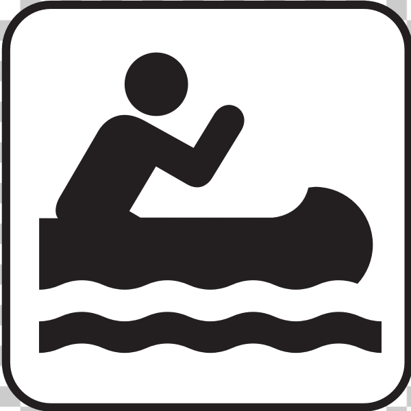 SVG US National Park Maps pictogram for kayaking vector image
