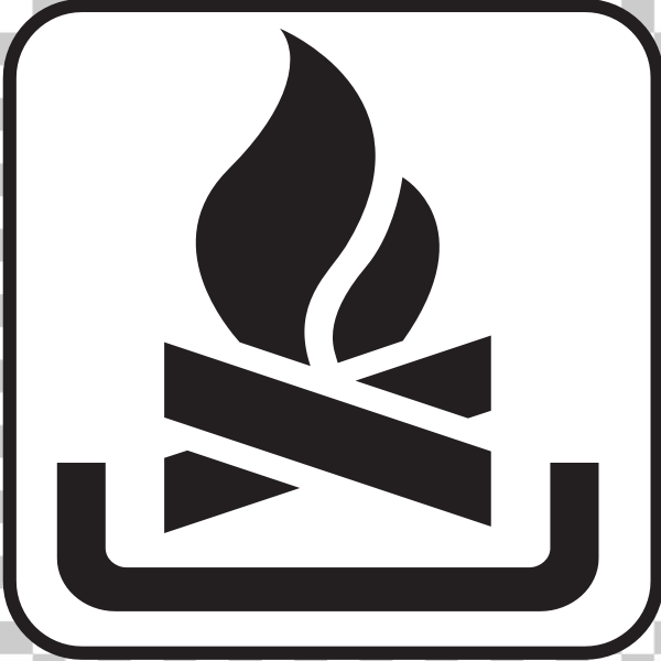SVG US National Park Maps pictogram for open fire area vector image