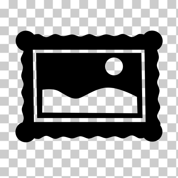 SVG Vector clip art of a framed photo icon