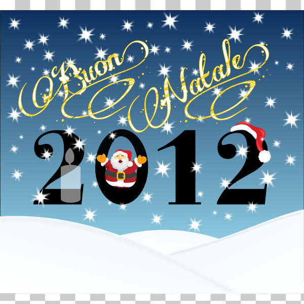 SVG Vector clip art of blue design Christmas card