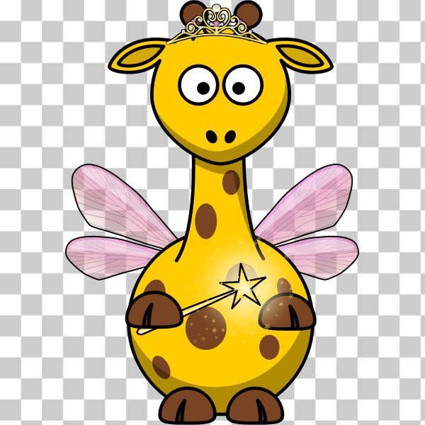 SVG Vector clip art of fairy giraffe