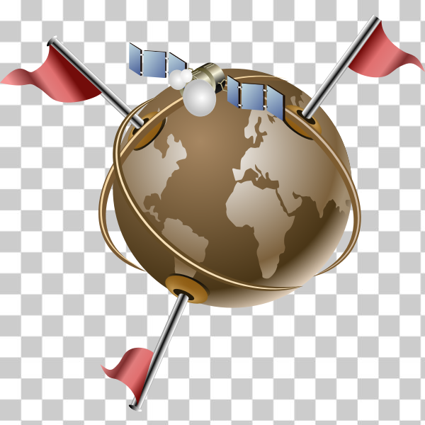 SVG Vector clip art of gps satellite communication