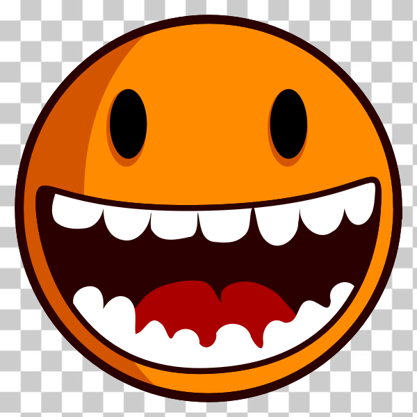 SVG Vector clip art of happy smiley with big teeth