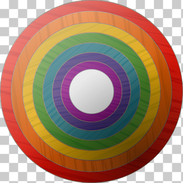 SVG Vector clip art of rainbow button with wooden texture