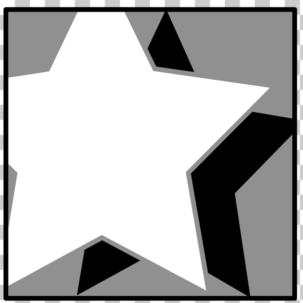 SVG Vector clip art of star icon with shadow