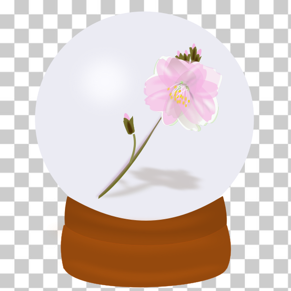 SVG Vector drawing of flower globe