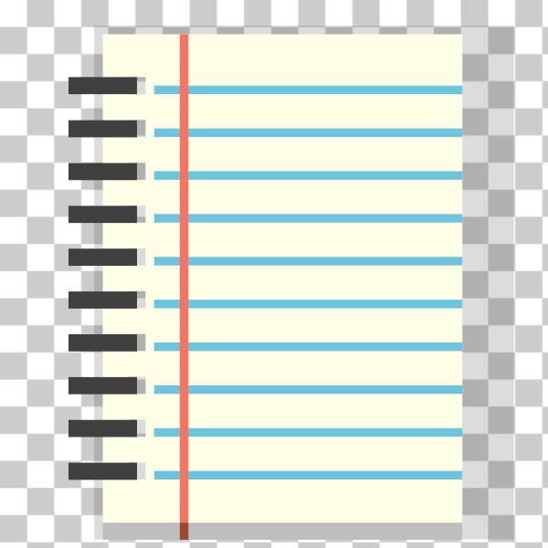 SVG Vector graphics of notebook with spiral binding