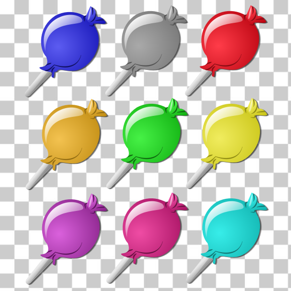 SVG Vector graphics of set of lollipops