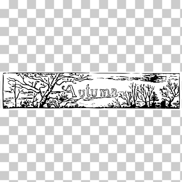 SVG Vector illustration of autumn header