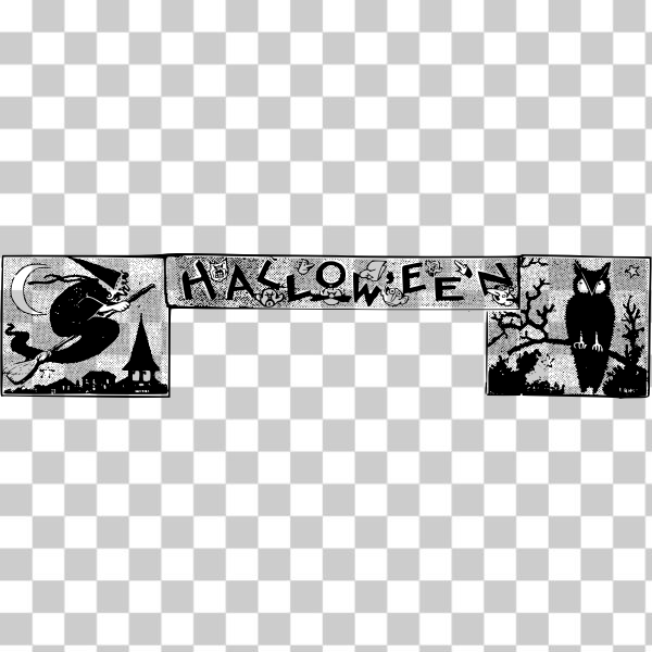 SVG Vector illustration of Halloween decorative banner