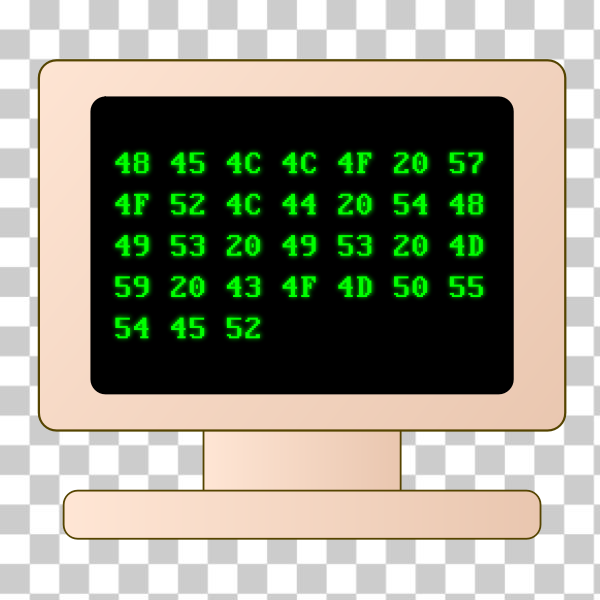 SVG Vector illustration of old style computer screen