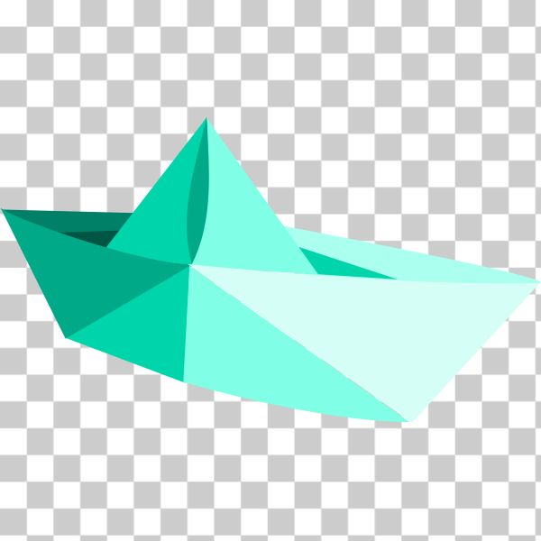 SVG Vector illustration of paper boat