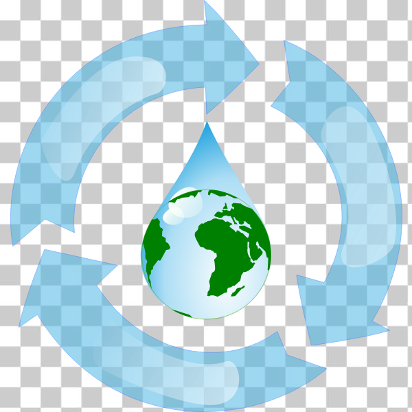 SVG Vector illustration of recycle water sign