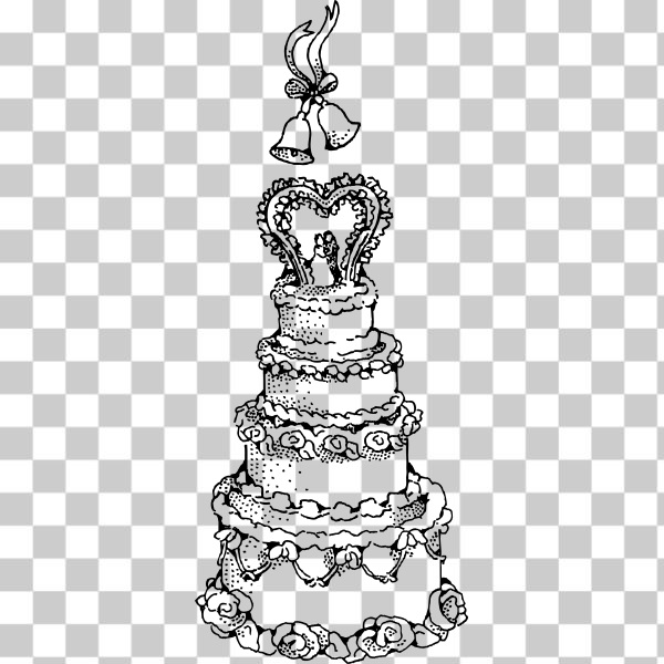 SVG Vector illustration of wedding cake