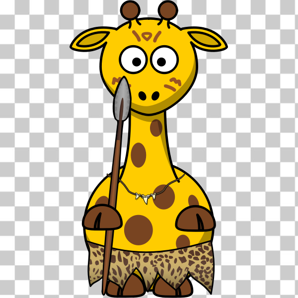 SVG Vector illustration of wild tiger giraffe