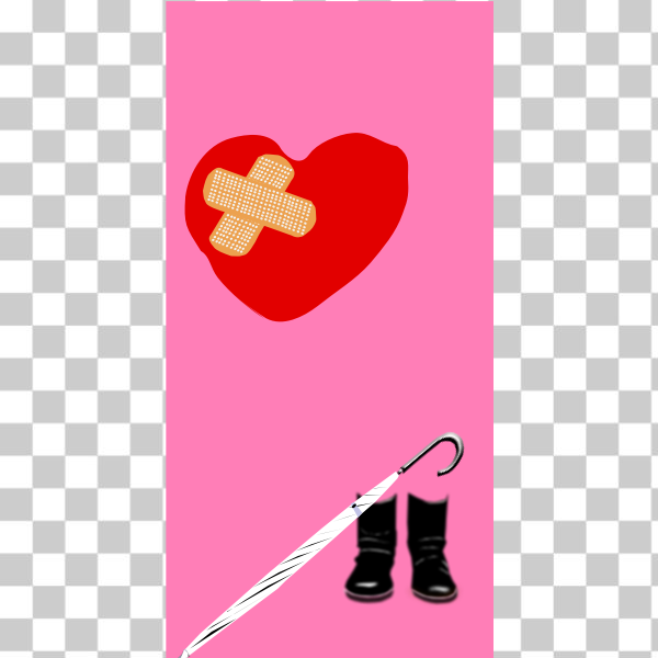 SVG Vector image broken heart poster