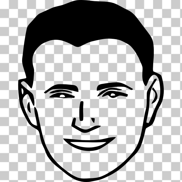 SVG Vector image of comic male character profile avatar