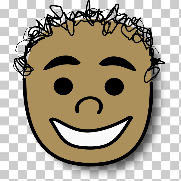 SVG Vector image of happy kid avatar