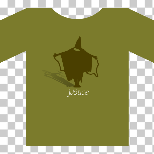 SVG Vector image of shirt with 039039justice039039 label