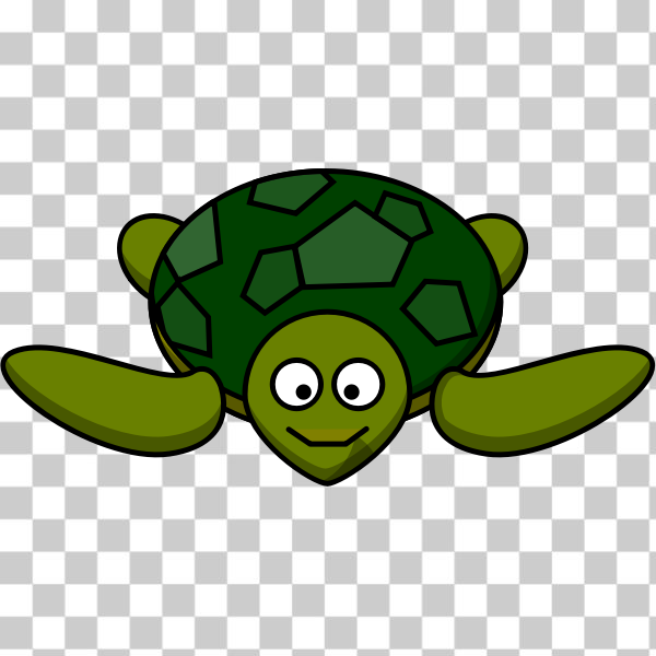 SVG Vector image of smiling turtle