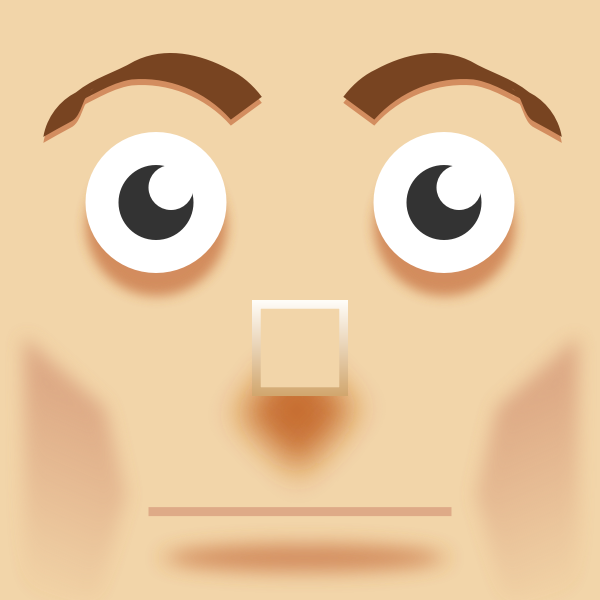 SVG Vector image of square man face painting