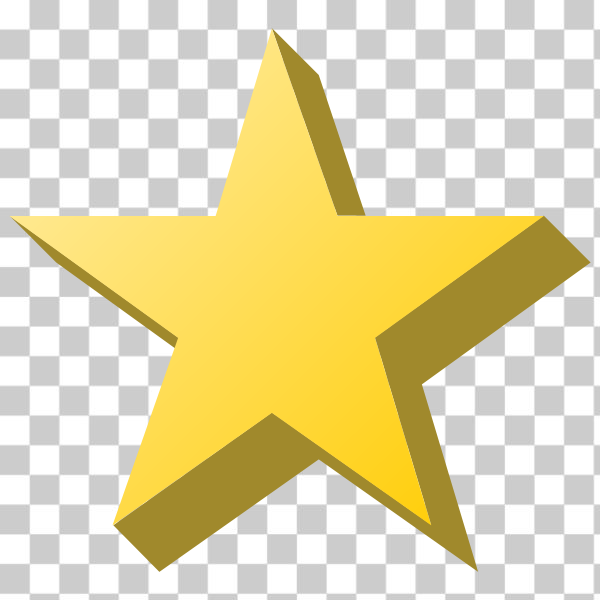 SVG Vector image of yellow star with shade