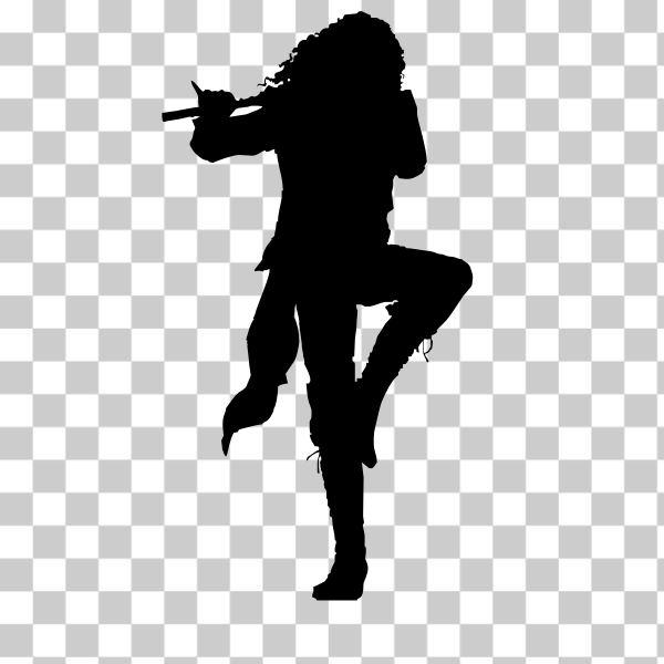 Free: SVG Vector silhouette image of Ian Anderson - nohat.cc