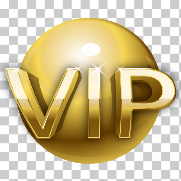SVG Very important person gold sign vector image
