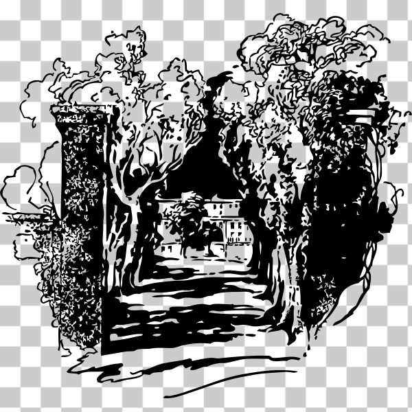 SVG Villa Leopolda vector image