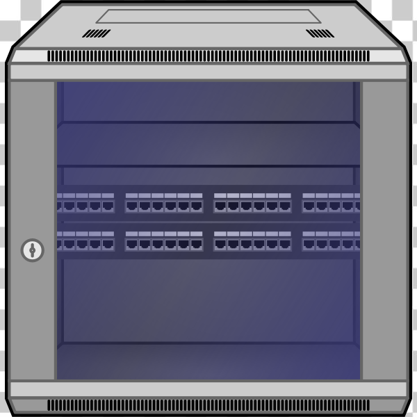 Free: SVG Wall-mounted network rack vector image - nohat.cc