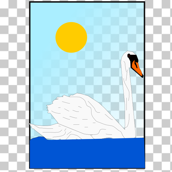 SVG White swan vector image