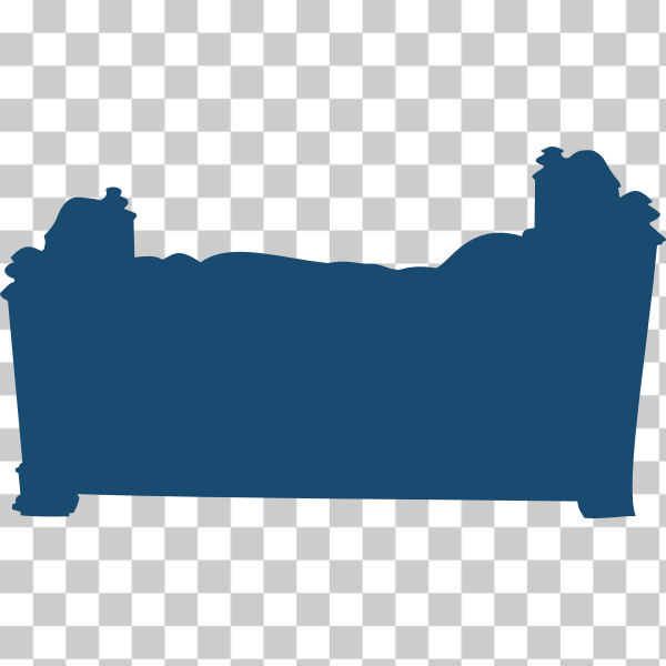 SVG Wooden bed silhouette vector image