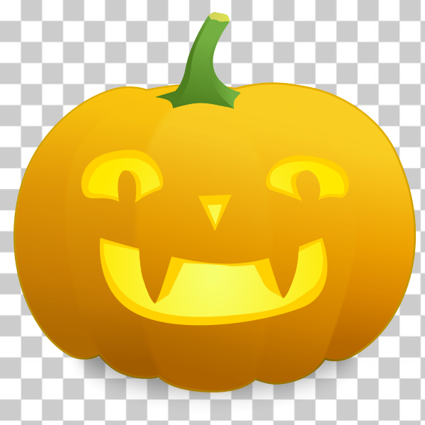 SVG Yellow smiling pumpkin vector image