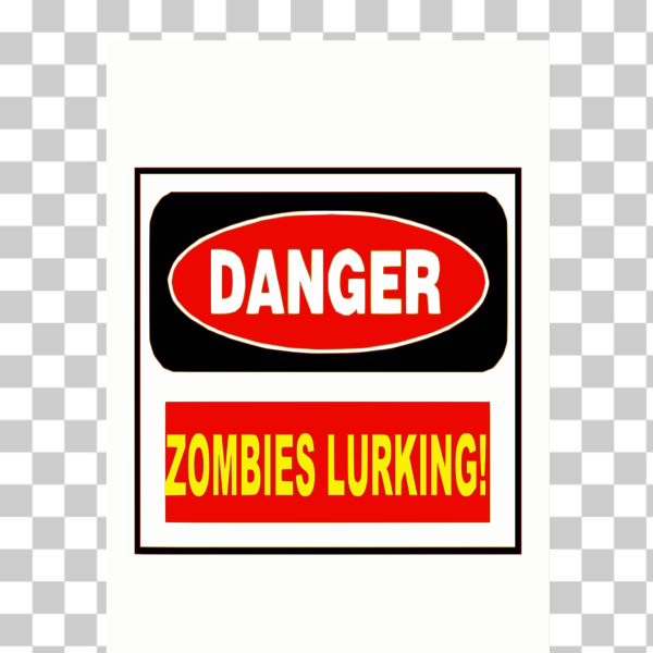 SVG Zombies lurking sign vector image