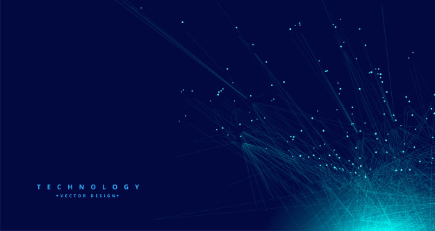 Technology digital data mesh network background Free Vector