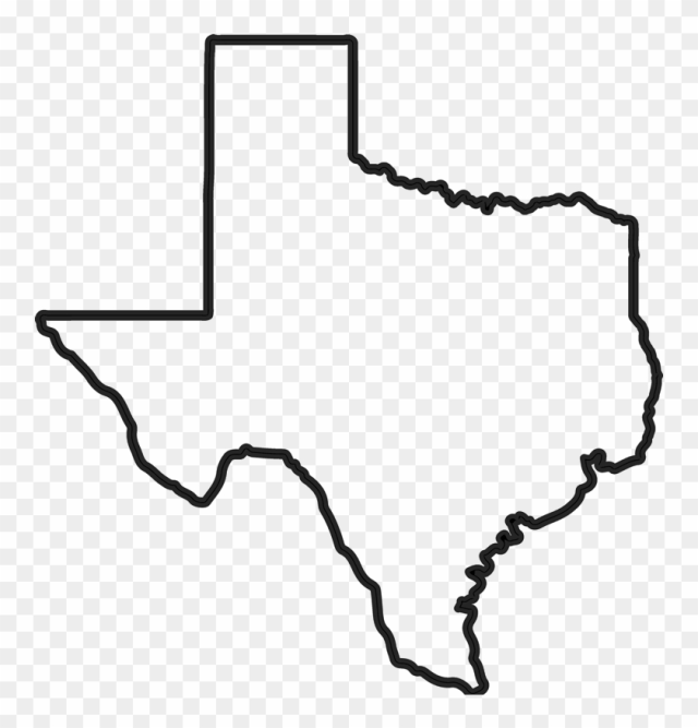 Texas Outline Transparent - Texas State Outline Png