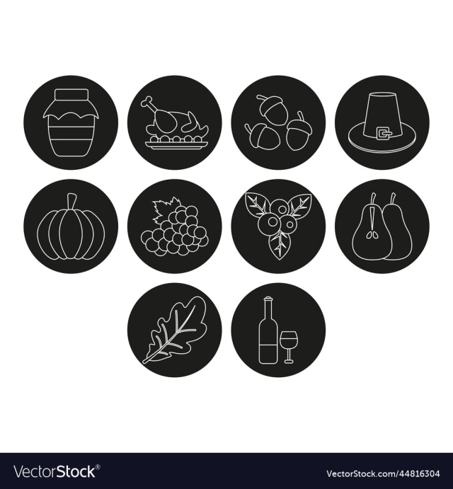 thanksgiving icon set