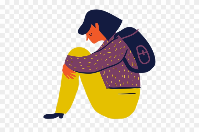 There He Was Partially Stabilized In 20 Days And Later - Sad Depression Clipart