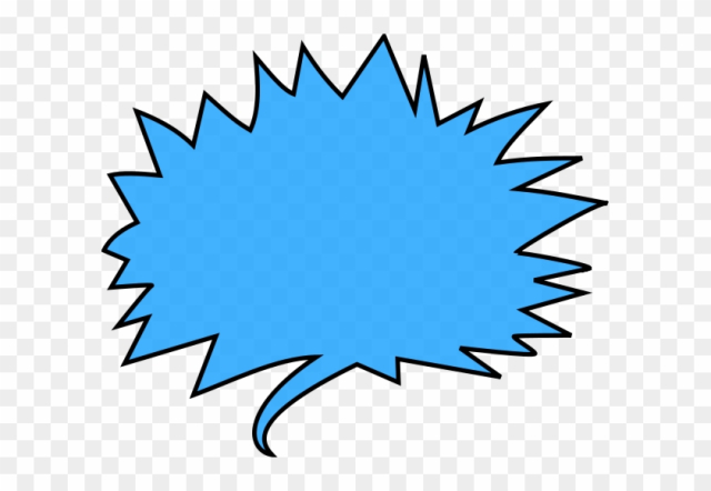 Thought Bubble Word Bubble Cartoon Speech Clip Art - Comic Speech Bubble Blue