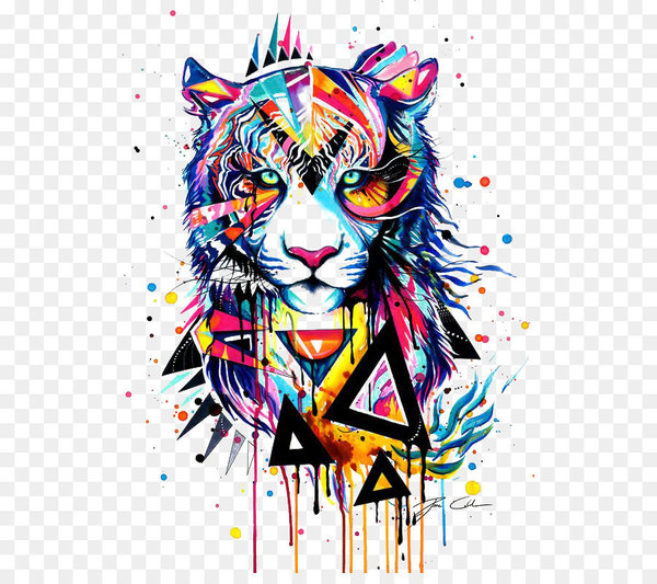 Tiger Watercolor painting Drawing Illustration - tiger