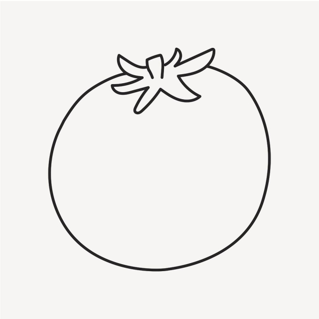 Tomato clipart, vegetable doodle line | Free Vector Illustration - rawpixel
