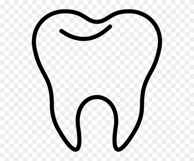 Tooth Clip Art Inderecami Drawing - Tooth Black And White