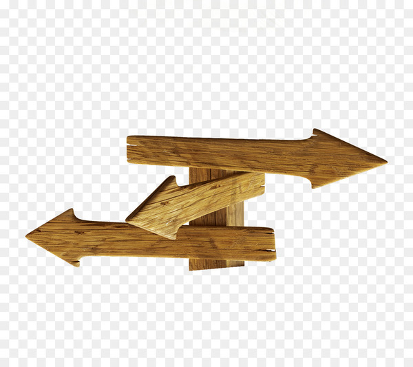 Traffic sign Street name sign Arrow - Wooden road sign