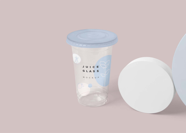 Transparent Disposible Glass Mockup - Freebies Mockup