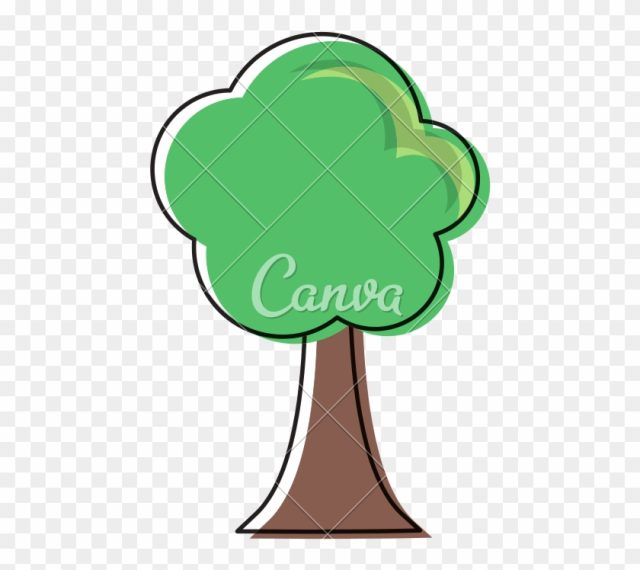 Tree Nature Symbol Cartoon - Illustration