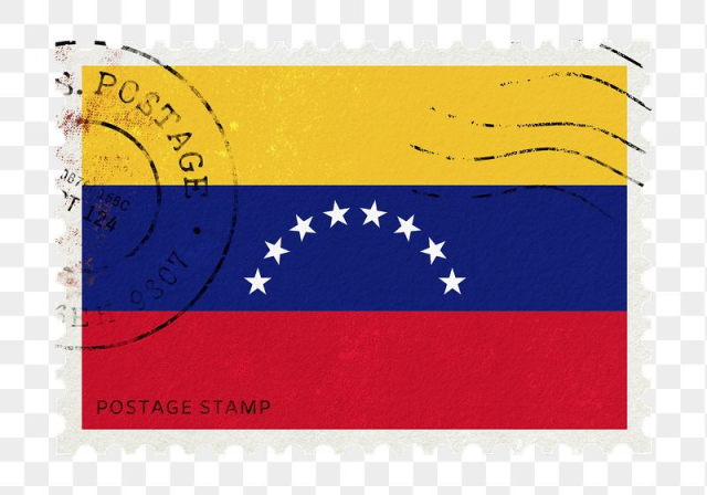 Venezuela flag png post stamp | Free PNG - rawpixel