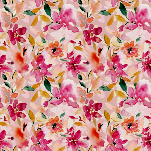 Vibrant Floral Pattern in Pink and Coral