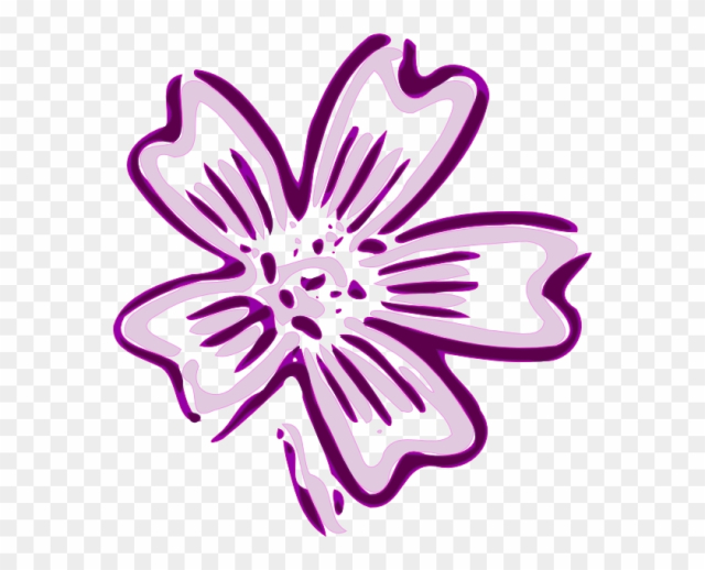 Vintage Clip Art - Violet Flower Clip Art
