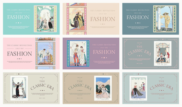 Vintage fashion blog templates in psd, | Free PSD - rawpixel