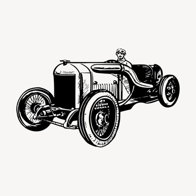 Vintage racing car clipart, vehicle | Free Vector - rawpixel